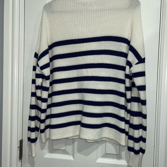 Striped lace up Polo sweater from LOFT - Picture 6 of 8